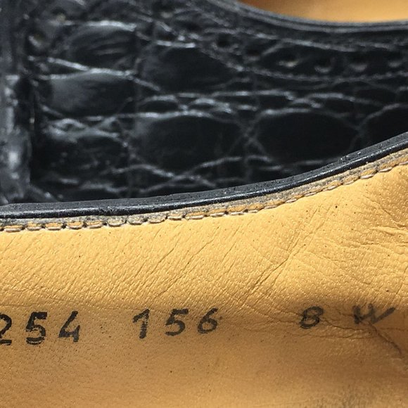 Mauri Oxfords Shoes Size 8 W Black Full Alligator